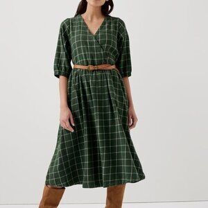 Pact Fireside Flannel Crossover Dress